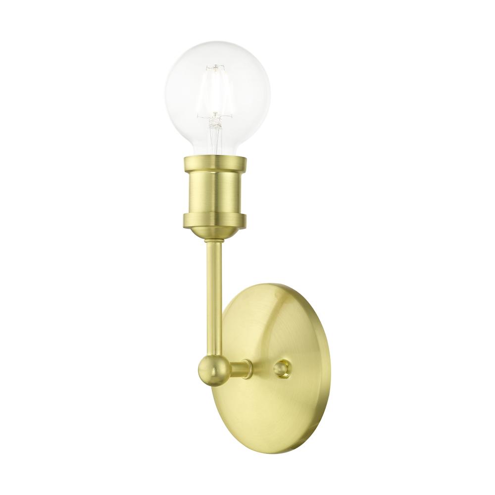 1 Light Satin Brass ADA Vanity Sconce