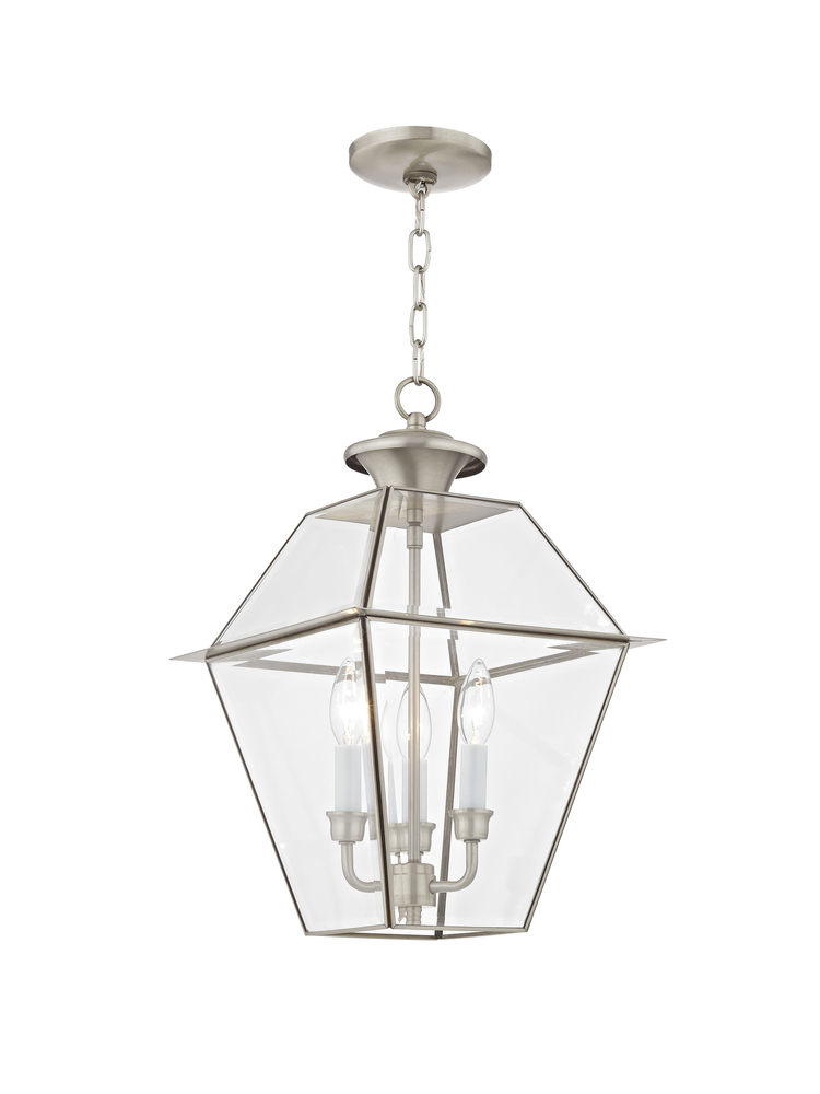 3 Light BN Outdoor Chain-Hang Lantern