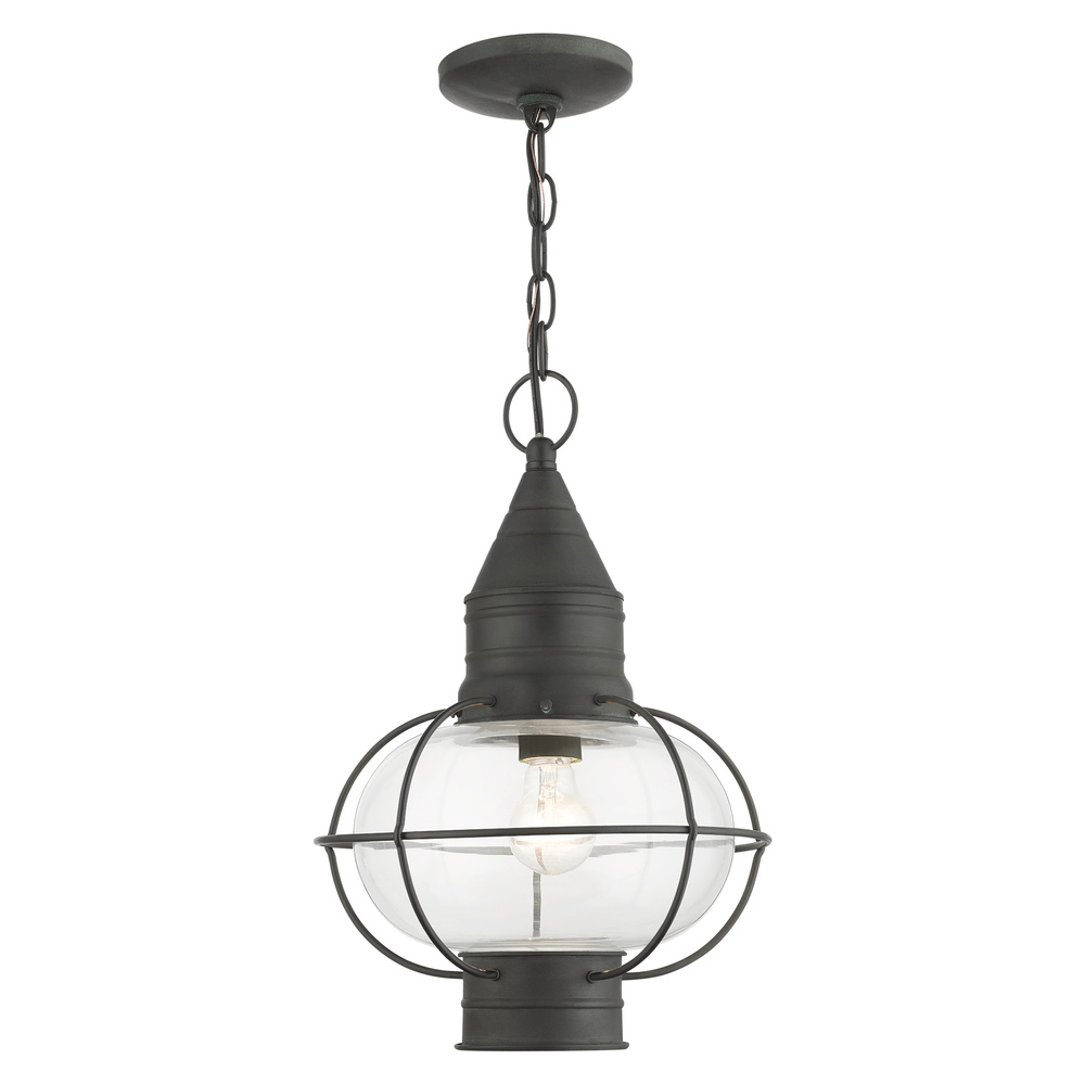 1 Lt Charcoal Outdoor Pendant Lantern