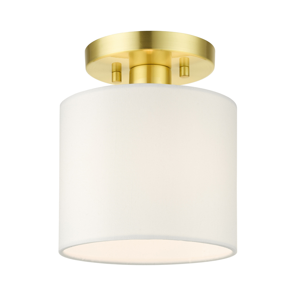 1 Lt Satin Brass  Semi Flush