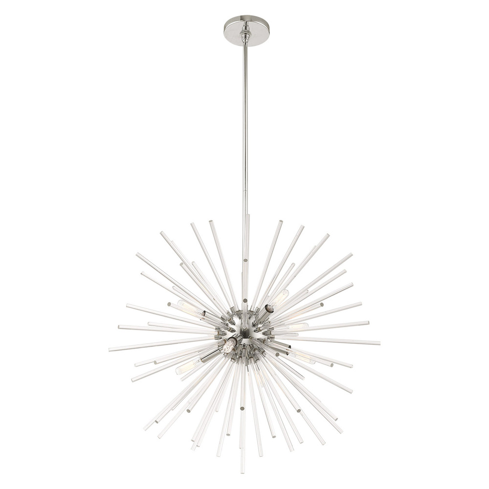 8 Lt Polished Chrome Pendant Chandelier