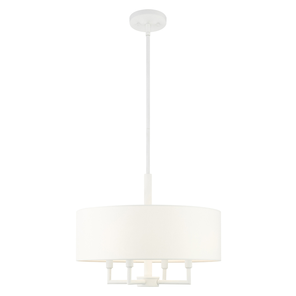 4 Lt White Pendant Chandelier