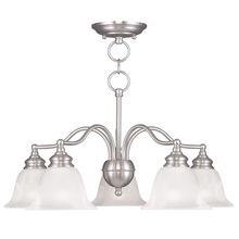 Livex Lighting 1346-91 - 5 Light BN Chandelier/Ceiling Mount