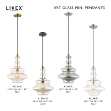 Livex Lighting 41238-91 - 1 Lt Brushed Nickel Mini Pendant