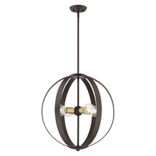 Livex Lighting 46415-07 - 4 Lt Bronze Chandelier