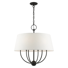 Livex Lighting 49846-04 - 6 Lt Black Pendant Chandelier