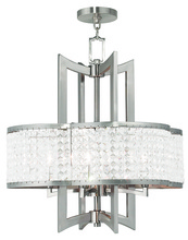 Livex Lighting 50575-91 - 4 Light Brushed Nickel Chandelier