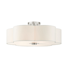 Livex Lighting 52158-91 - 5 Lt Brushed Nickel Semi Flush