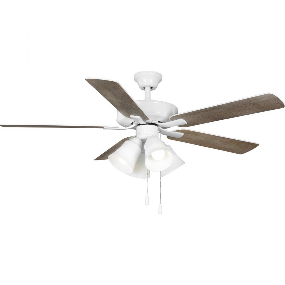 AirPro 52 in. White 5-Blade AC Motor Ceiling Fan with Light