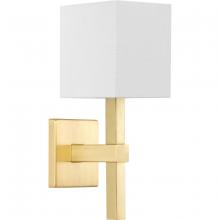 Progress P710016-012 - Metro Collection One-Light New Traditional Satin Brass Summer Linen Wall Light