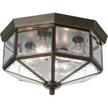 Progress P5789-20 - Four-Light Beveled Glass 11-1/8" Close-to-Ceiling