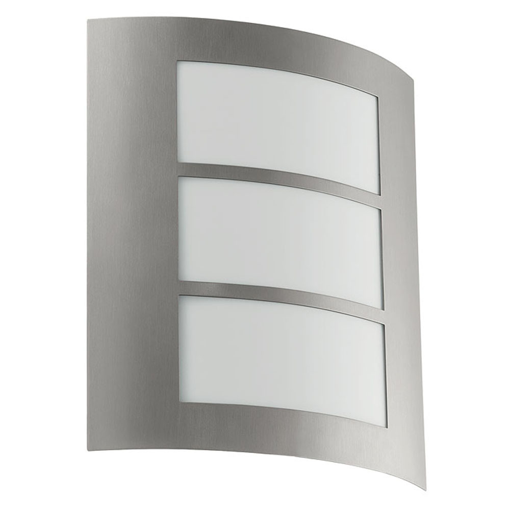 1x15W Outdoor Wall Light w/ Stainless Steel Finish & Acrylic Glass