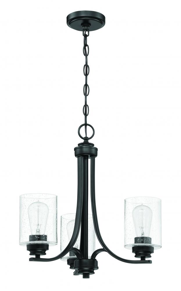 Bolden 3 Light Chandelier in Flat Black