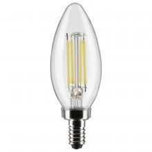 Satco Products Inc. S21273 - 5.5 Watt B11 LED; Clear; Candelabra base; 90 CRI; 2700K; 120 Volt