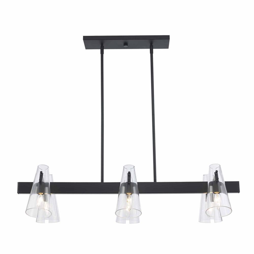 LuminaGlow 6 - Light Kitchen Island Pendant