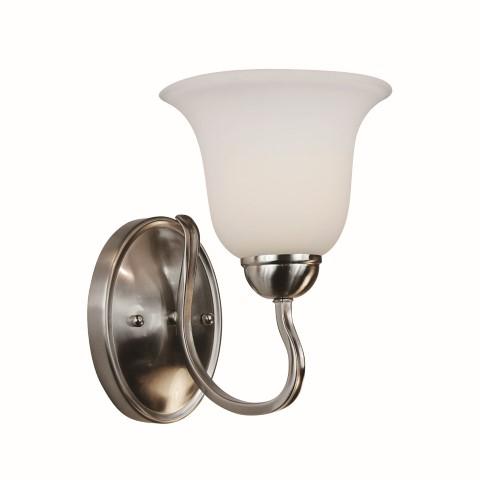 1LT SCONCE-IRON CAGE-WHITE FRO