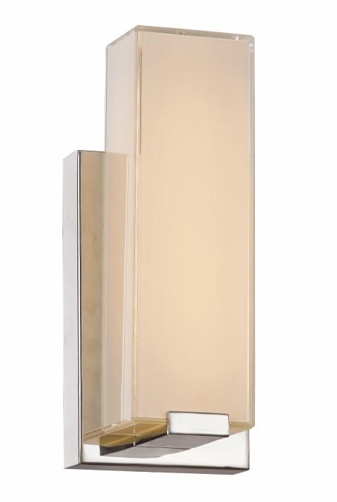 LED WALL SCONCE-WH SQR GLASS-P