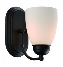 Trans Globe 3501-1 ROB - Clayton Reversible Mount, Armed Wall Sconce, with Glass Bell Shade