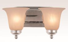 Trans Globe 3502 PC - Rusty Collection 2-Light, Glass Bell Shades Vanity Wall Light