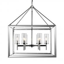 Golden 2074-6 CH-CLR - Smyth 6 Light Chandelier in Chrome with Clear Glass