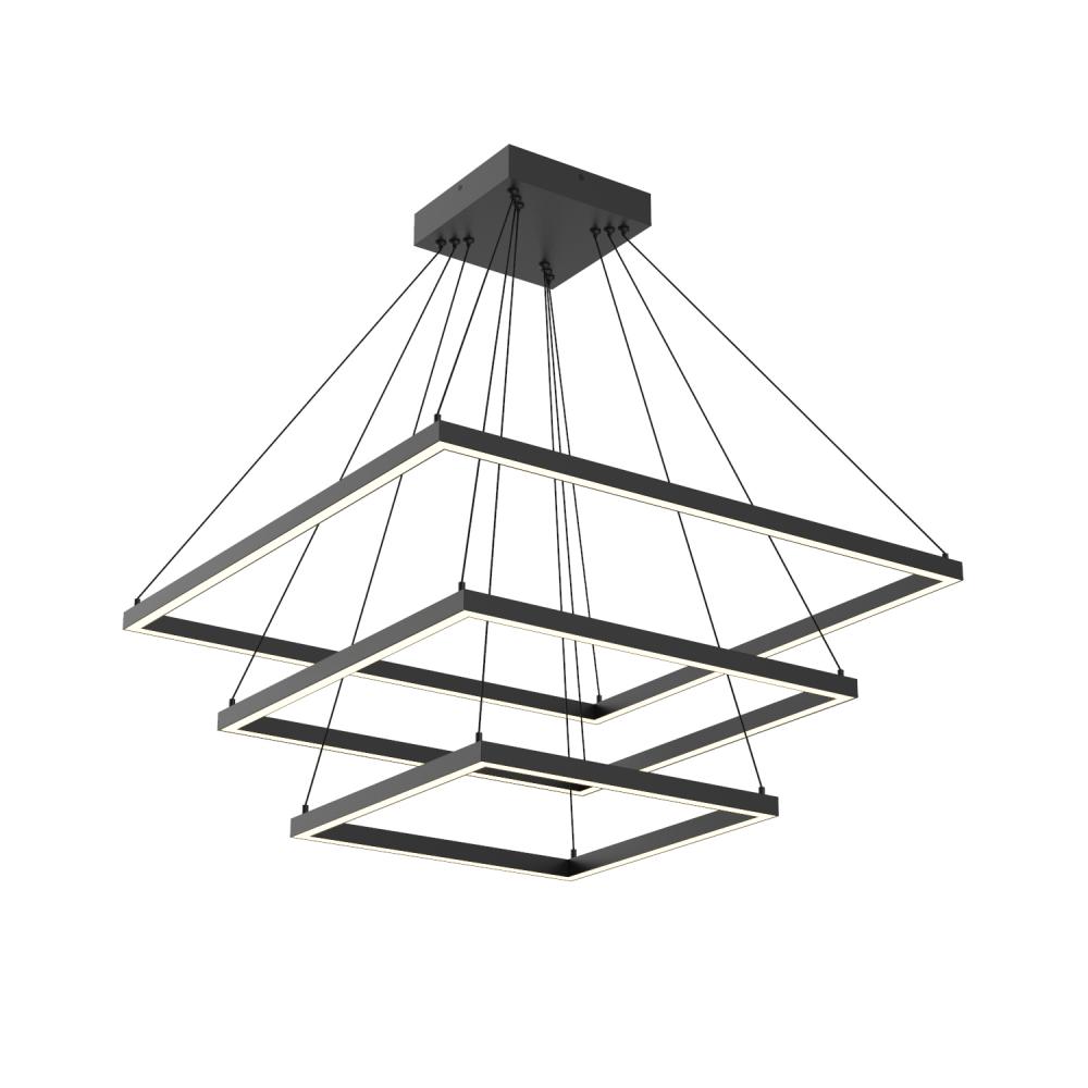 Piazza 32-in Black LED Chandeliers