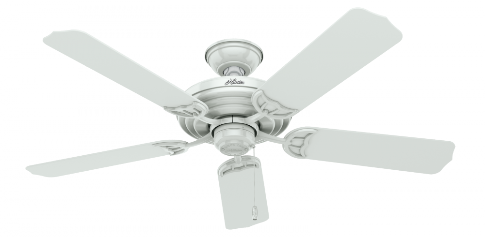 Hunter 52 inch Sea Air White Indoor/Outdoor Ceiling Fan and Pull Chain