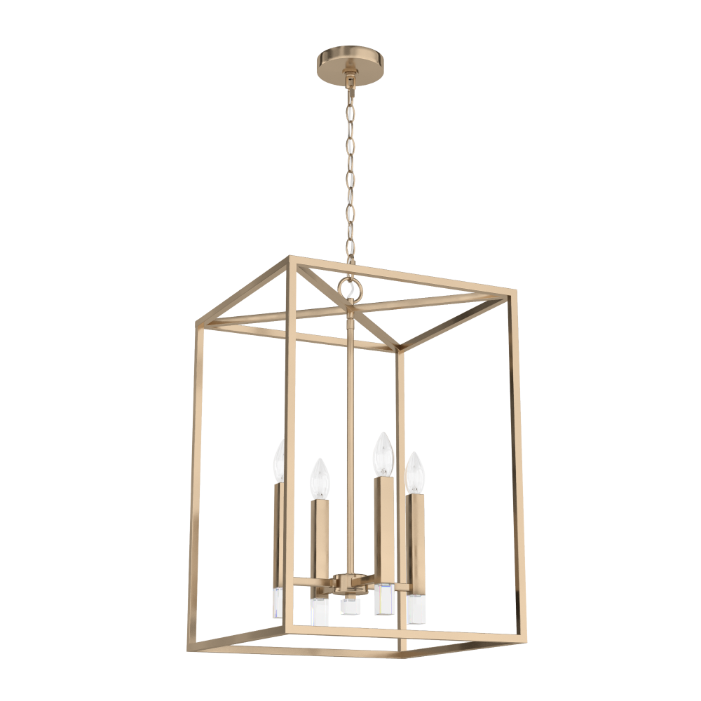 Hunter Sunjai Alturas Gold 4 Light Large Pendant Ceiling Light Fixture