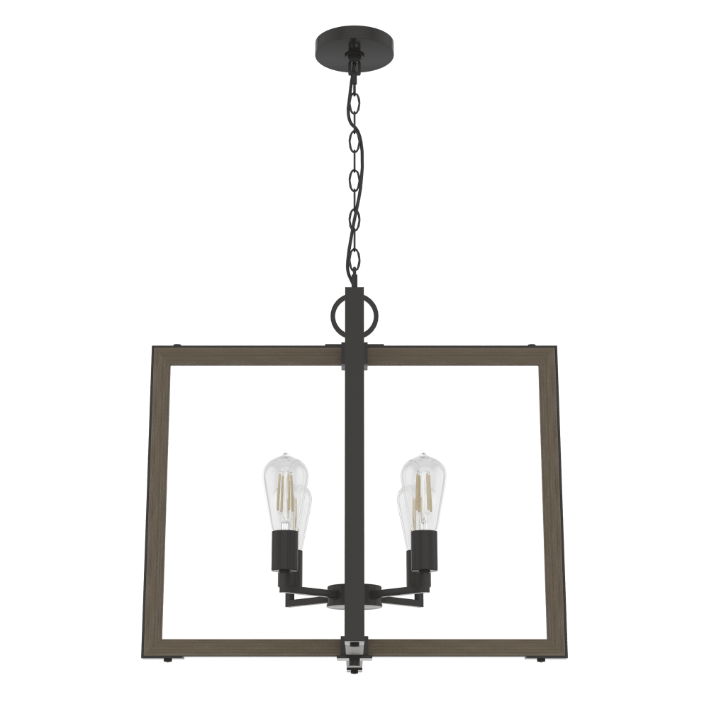 Hunter Woodburn Noble Bronze 4 Light Pendant Ceiling Light Fixture