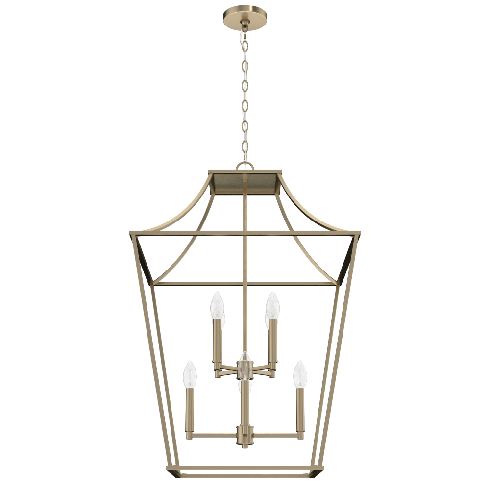 Hunter Laurel Ridge Alturas Gold 8 Light Extra Large Pendant Ceiling Light Fixture