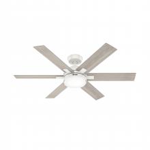 Hunter 51880 - Hunter 52 inch Georgetown Fresh White Ceiling Fan with LED Light Kit and Handheld Remote