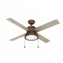 Hunter 51036 - Hunter 52 inch Loki Weathered Copper Ceiling Fan with LED Light Kit and Pull Chain