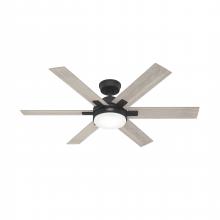 Hunter 51879 - Hunter 52 inch Georgetown Matte Black Ceiling Fan with LED Light Kit and Handheld Remote