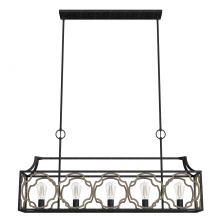 Hunter 19231 - Hunter Stone Creek French Oak and Rustic Iron 5 Light Chandelier Ceiling Light Fixture