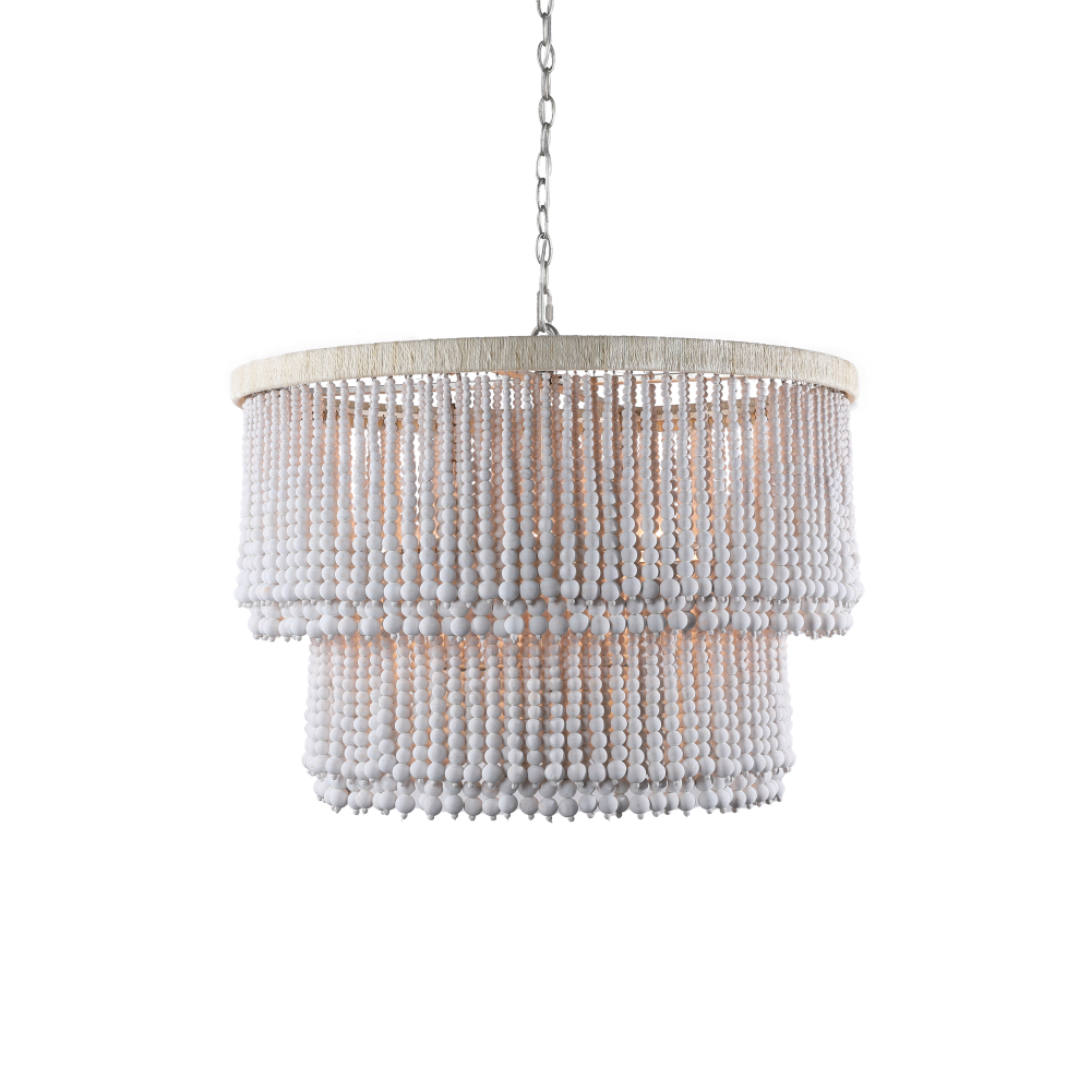 Sea Breeze Wood Beads Drum Chandelier