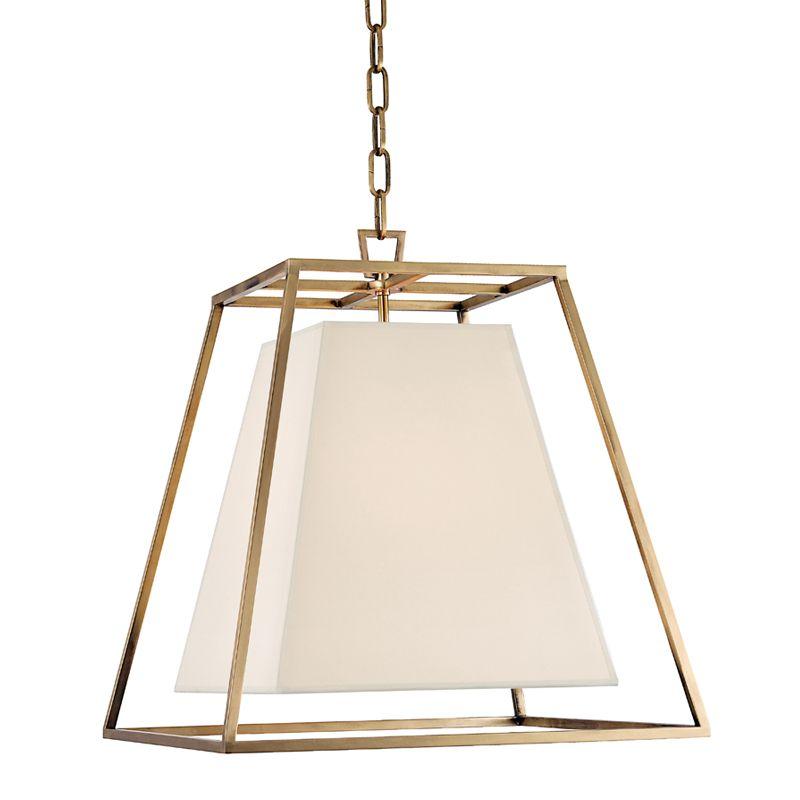 4 LIGHT PENDANT w/WHITE SHADE