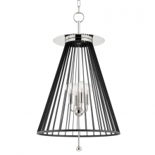 Hudson Valley 1018-PN/BK - 4 LIGHT PENDANT