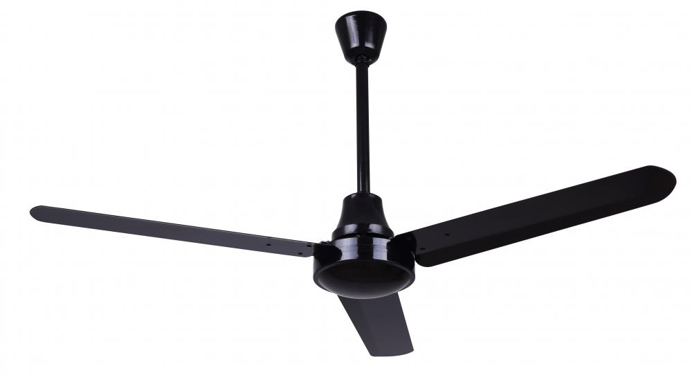 48" Black High-Performance DC Industrial Fan