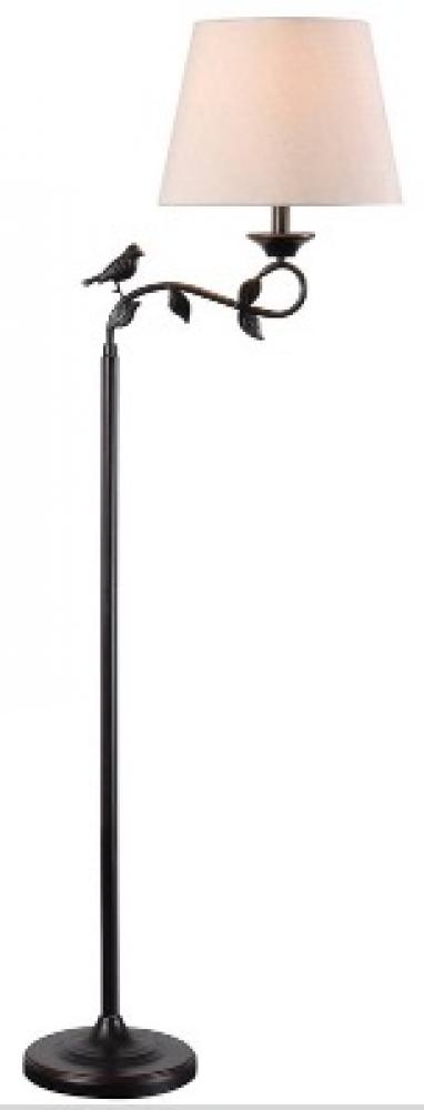 Havran 1 Light Floor Lamp with Oil Rubbed Bronze Finish and Cream Shade