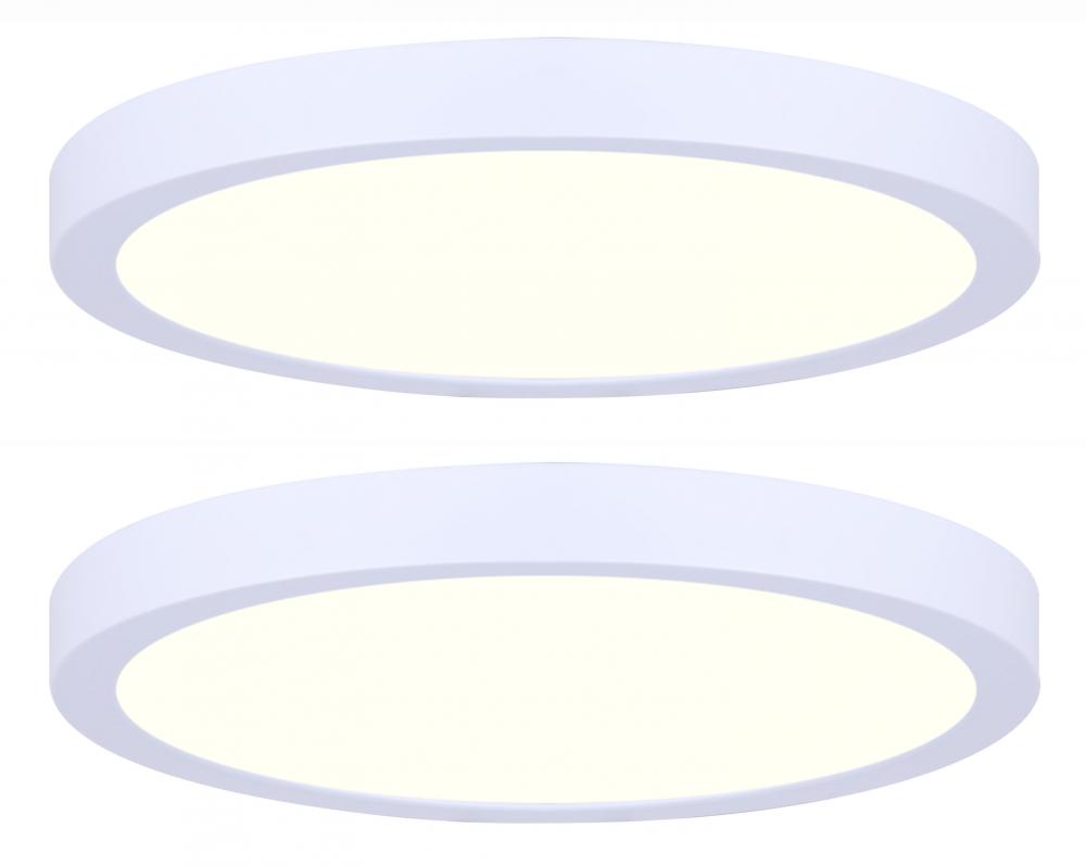 LED Disk, DL-15C-30FC-WH-C2, 15" White Color, Twin Pack, 30W Dimmable, 3000K, 2100 Lumen