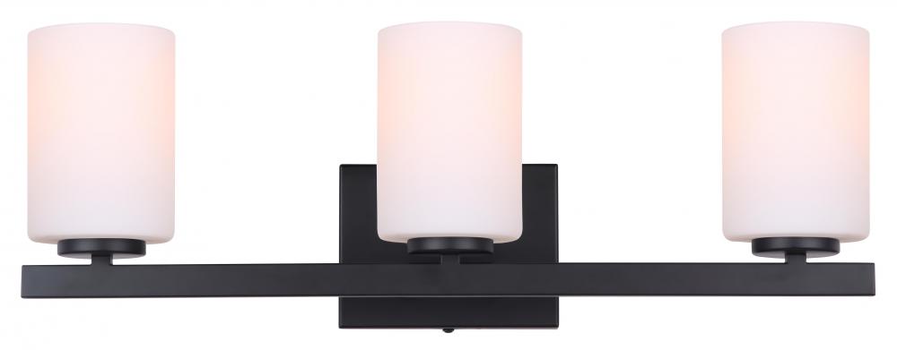 Jae 3 Light Vanity, Black Finish