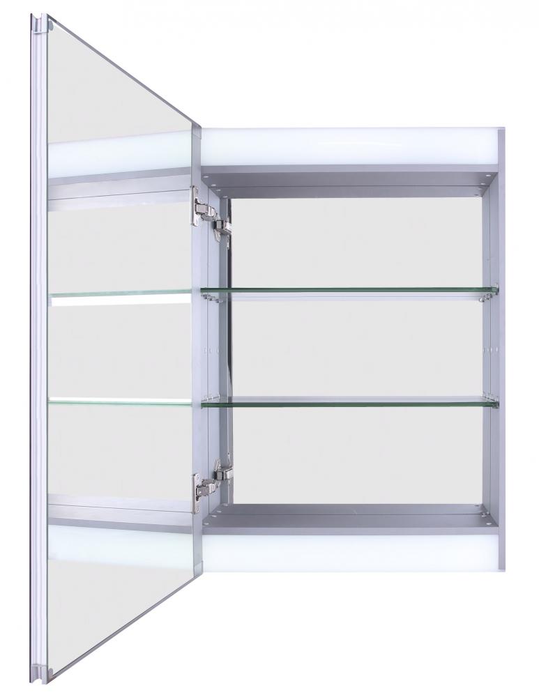 LED Medicine Cabinet, MC105A2028WNW, 19.7" W x 27.6" H, 14W, 3000K, 80 CRI, Wall Mounted