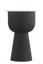 Canarm 22ST157 - NILA Black with White Marble Finished Side Table