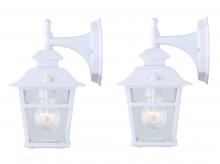 Canarm IOL183TWH-C - Fieldhouse, 1 Light Outdoor Downlight Twinpack, Seeded Glass, 100W Type A, 6 1/4" x 11" x 7